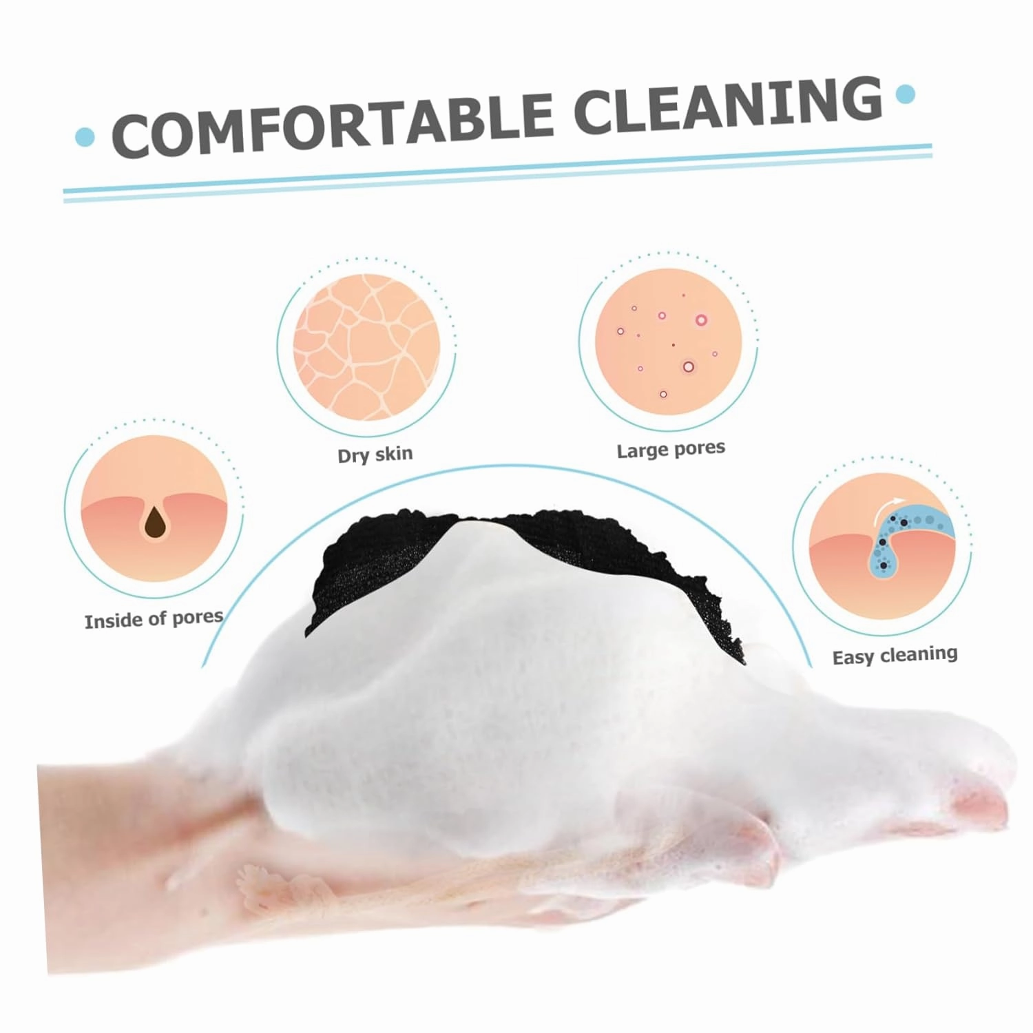 FRCOLOR 3sets Soap Foaming Net Pouch for Bathroom Reusable Anti-slip Cleansing Net for Handmade Soaps 20pcs*3 Random Color