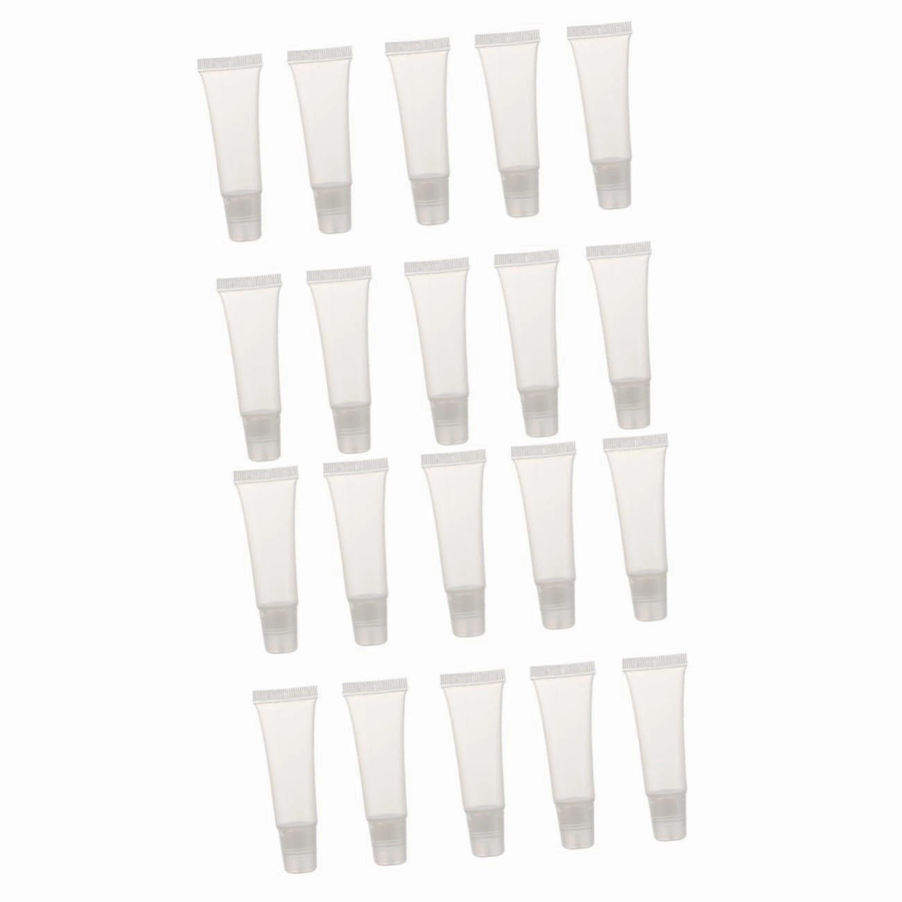 FRCOLOR 40pcs Empty Lip Balm Tubes Soft Cosmetic Containers for Lip Gloss Sunscreen and Oil Dispensing Leakproof and Easy to Fill for Beauty Projects