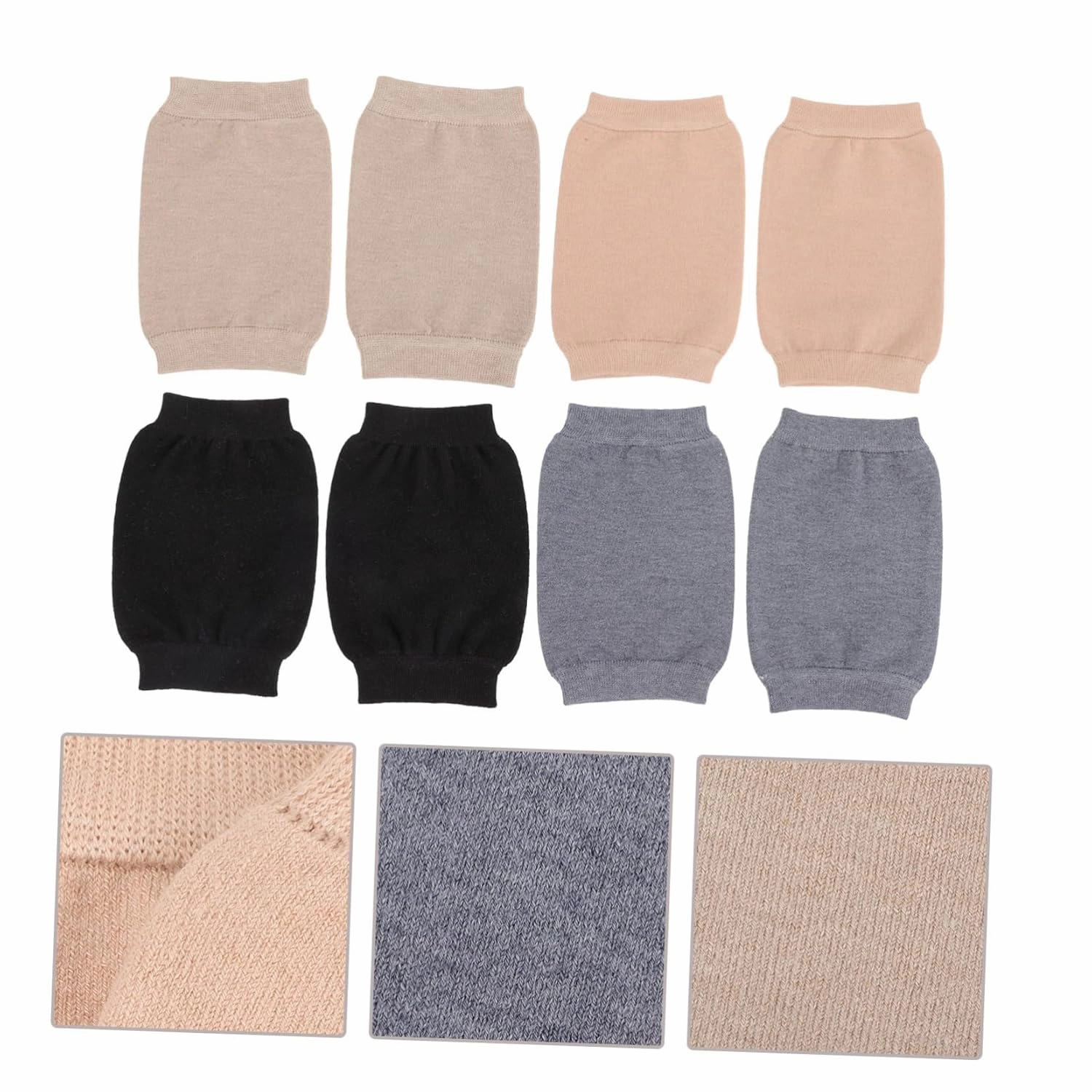 FRCOLOR Warm Knee Pads Stabilizer Braces for Women Men Compression Sleeve for Knees Lightweight Leg Warmer Random Color