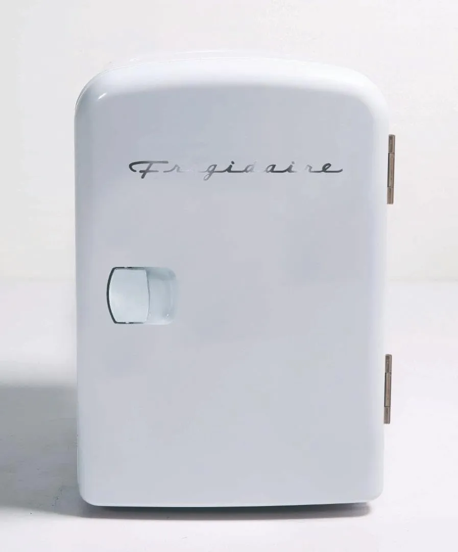 Frigidaire Mini Portable Compact Personal Fridge Cooler, 4 Liter Capacity Chills Six 12 oz Cans, 100% Freon-Free & Eco Friendly, Includes Plugs for Home Outlet & 12V Car Charger - White
