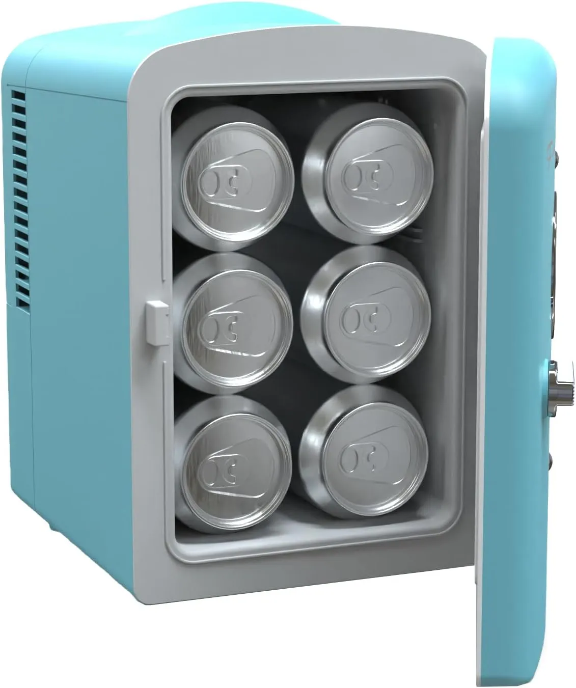 Frigidaire Retro Mini Personal Fridge Cooler, Holds up to 6 Cans, Portable for Car, Office, Bedroom, Dorm Room, or Cabin, AC and DC input