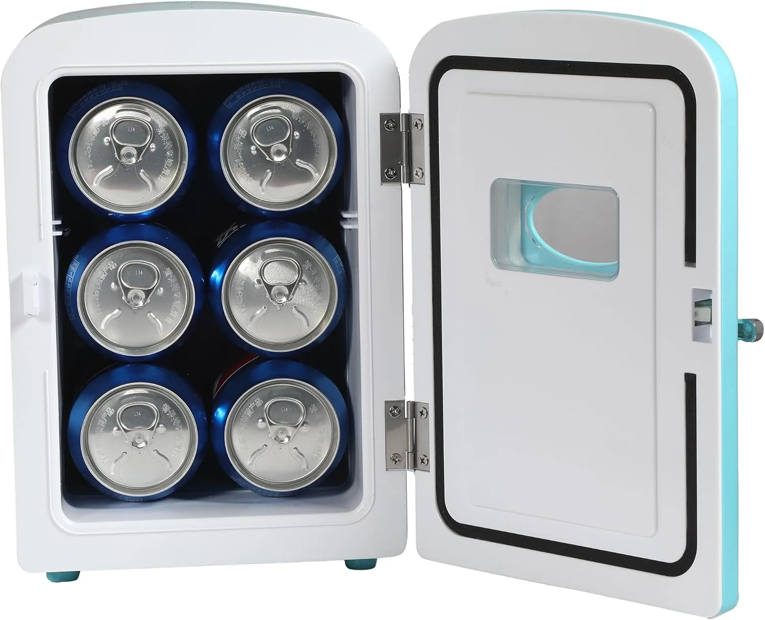 Frigidaire Retro Mini Personal Fridge Cooler, Holds up to 6 Cans, Portable for Car, Office, Bedroom, Dorm Room, or Cabin, AC and DC input