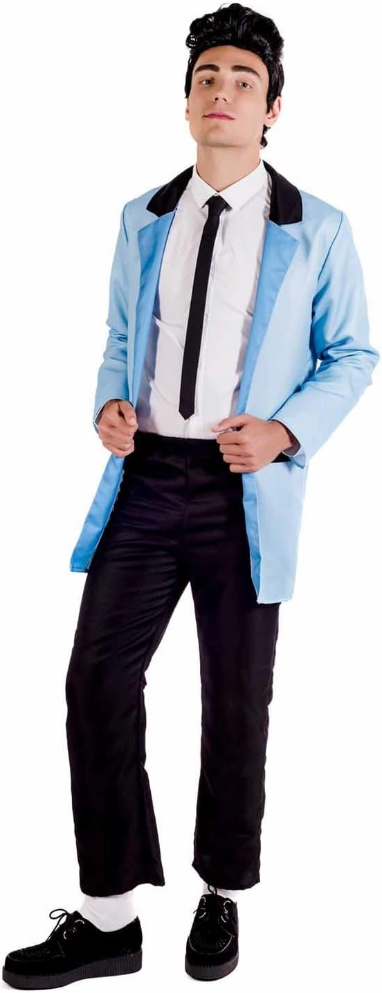 fun shack Men's 50s Sock Hop Costume, 1950s Outfit for Men, Retro 50s Attire, Vintage Dance Costume for Men