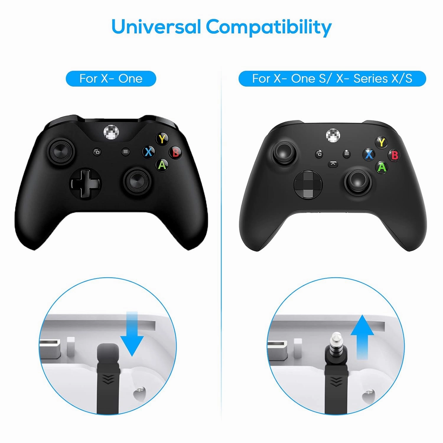 FYOUNG Keyboard for Xbox Series X/S Controller, for Xbox One/S/Controller Gamepad, 2.4Ghz Mini QWERTY Keyboard Gaming Chatpad with Audio/Headset Jack for XSX (White)