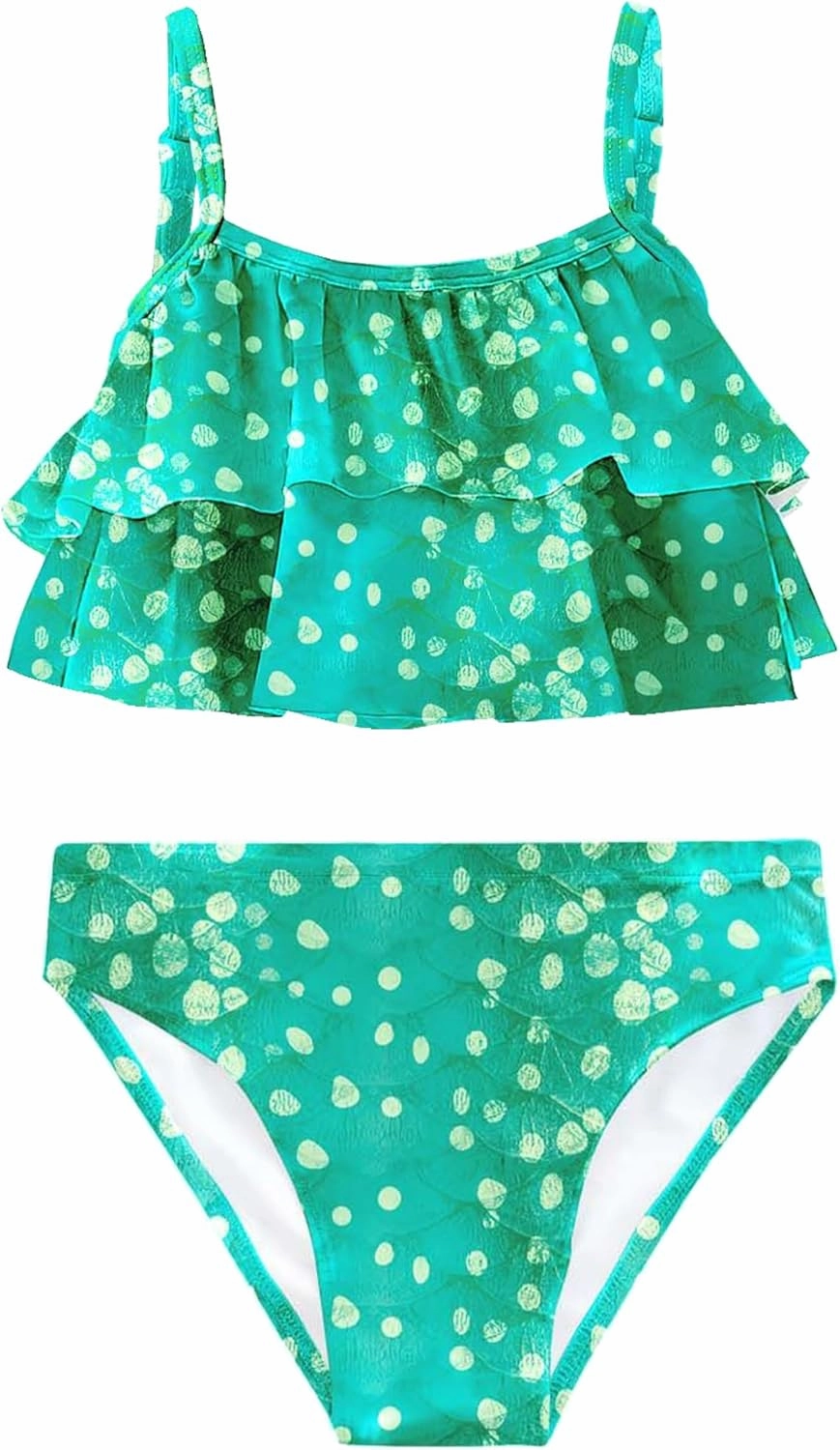 GALLDEALS Girls 3 Piece Swimsuit Bathing Suits Bikini with Cover Up Skirt 3 to 12 Years
