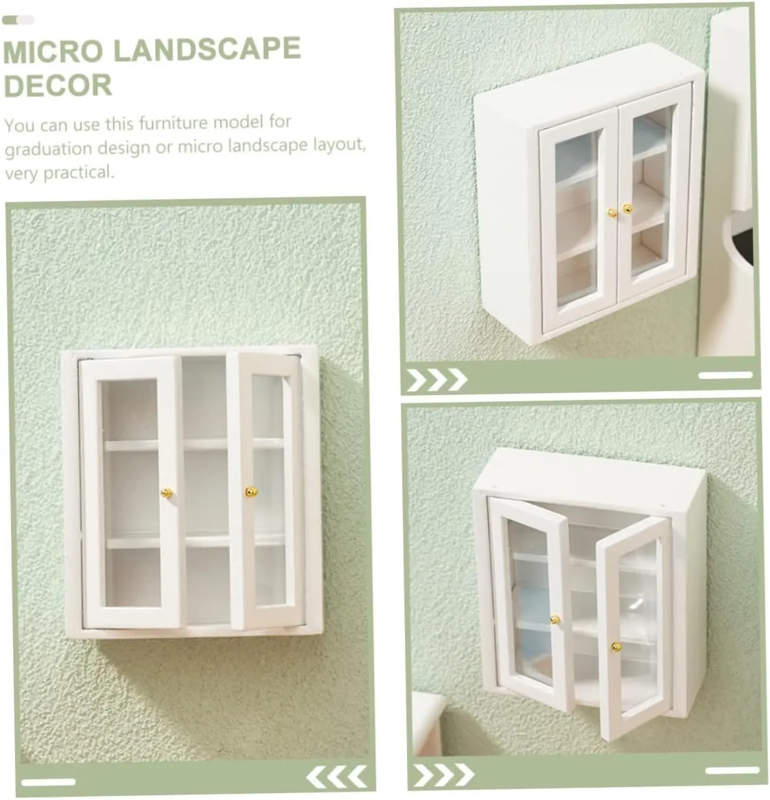 GALPADA 2pcs Miniature Cabinet Furniture for Dollhouse Chic Kitchen Adornment for Micro Landscape Desktop Decor and Tiny House Collection