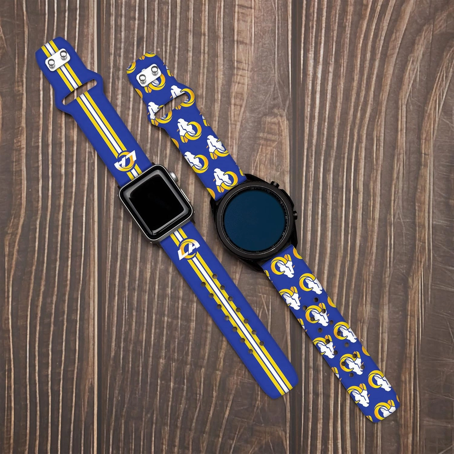 Game Time Los Angeles Rams Quick Change HD Watch Band Compatible with Samsung and More