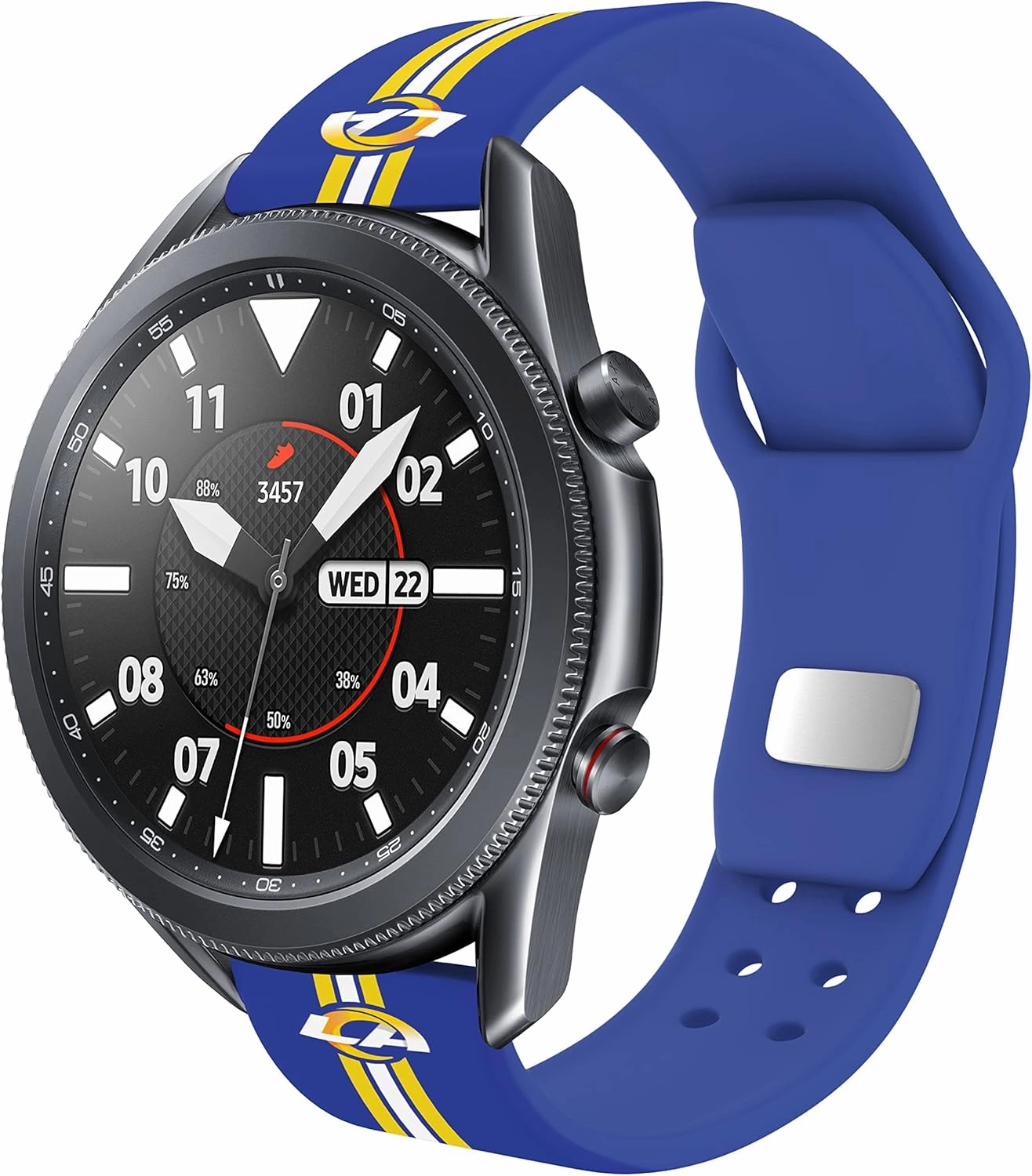 Game Time Los Angeles Rams Quick Change HD Watch Band Compatible with Samsung and More