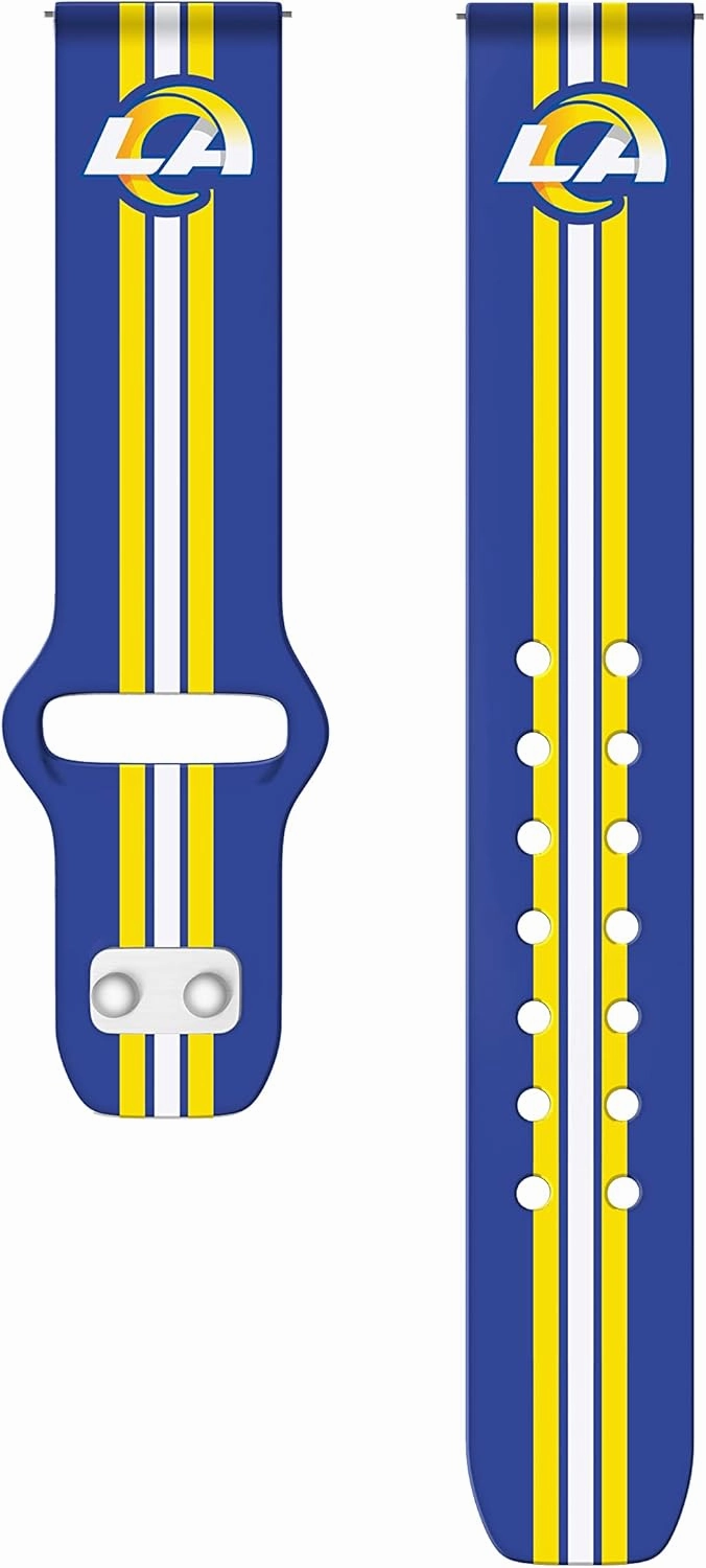 Game Time Los Angeles Rams Quick Change HD Watch Band Compatible with Samsung and More