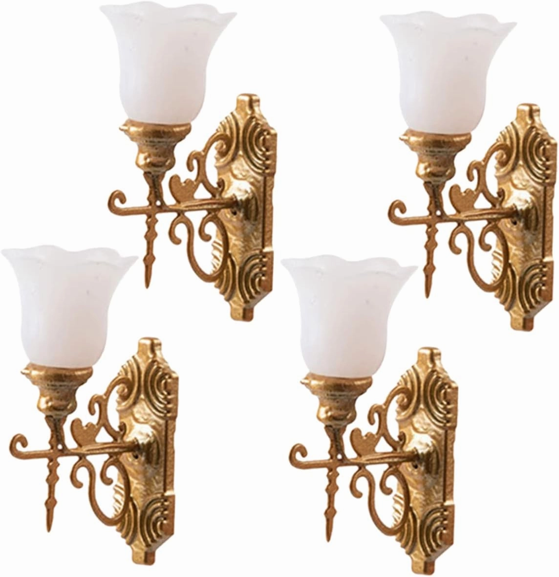 GANAZONO 5sets Sand Table Decorative Lamp Miniature Wall Lamp Model Micro Landscaping Lamp Decor Luminous Wall Lamp for Doll House Diy Wall Lights 4pcs*5