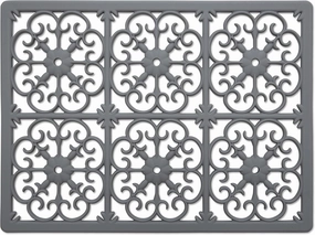 GASARÉ, Extra Large, Thick, Silicone Trivet for Hot Dishes, Pots, and Pans, Heat Resistant Mat for Countertop, Hot Pad for Kitchen, Easy to Clean, 16 x 12 x 3/8 Inches, Gray