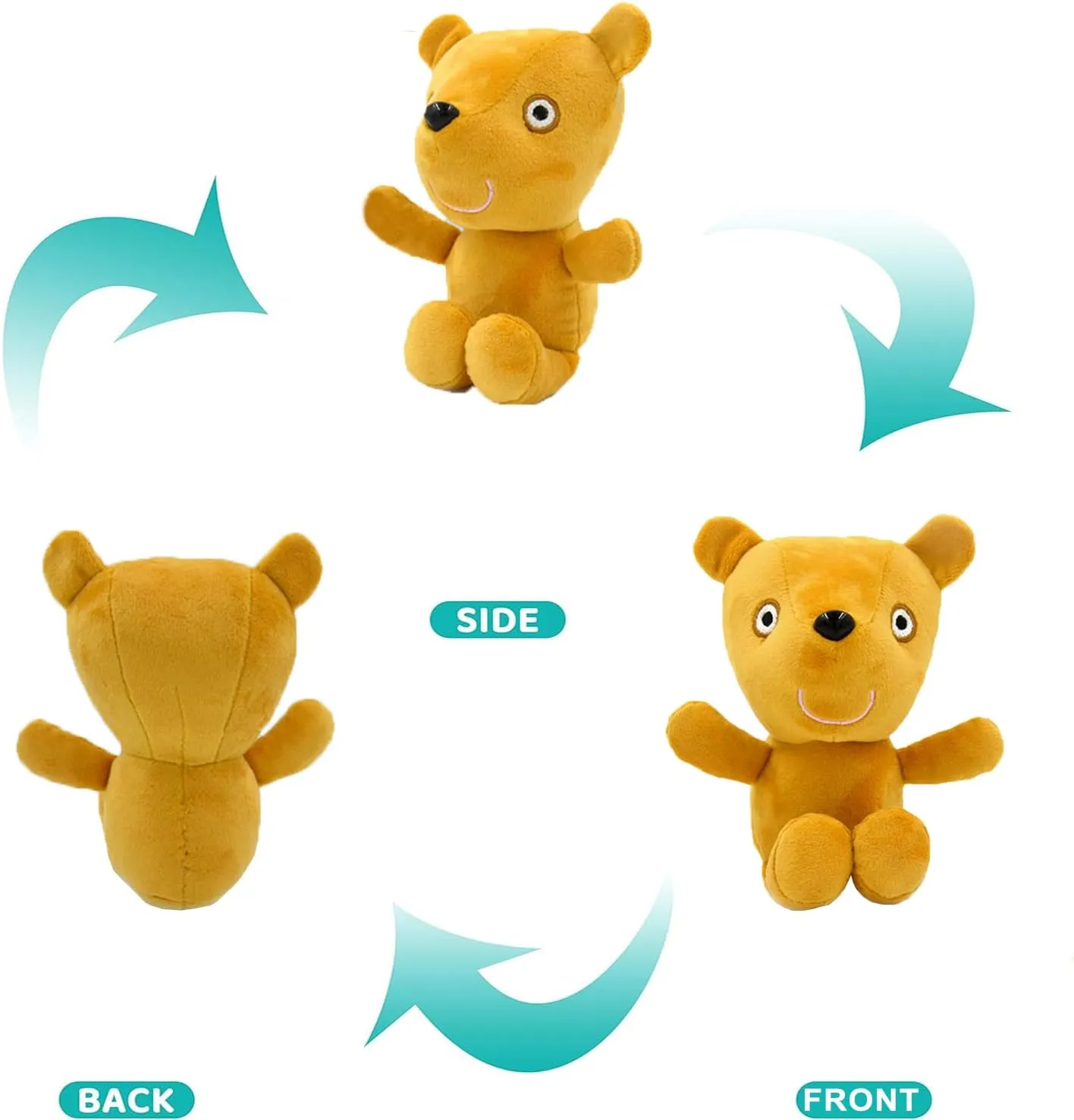 George Dinosaur Plush Stuffed Cartoon Dinosaur Doll Toys, Teddy Bear Plush Toys 12” (Yellow)