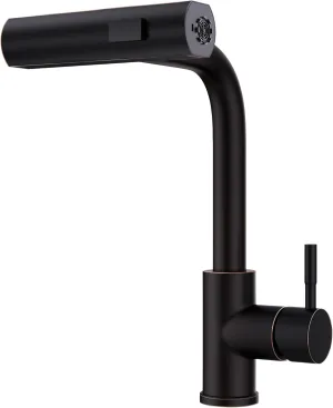GIMILI Oil Rubbed Bronze Kitchen Faucet with Pull Down Sprayer Single Hole Handle Sink Faucets Commercial Modern Faucets for Pull Down Sprayer Kitchen Sinks