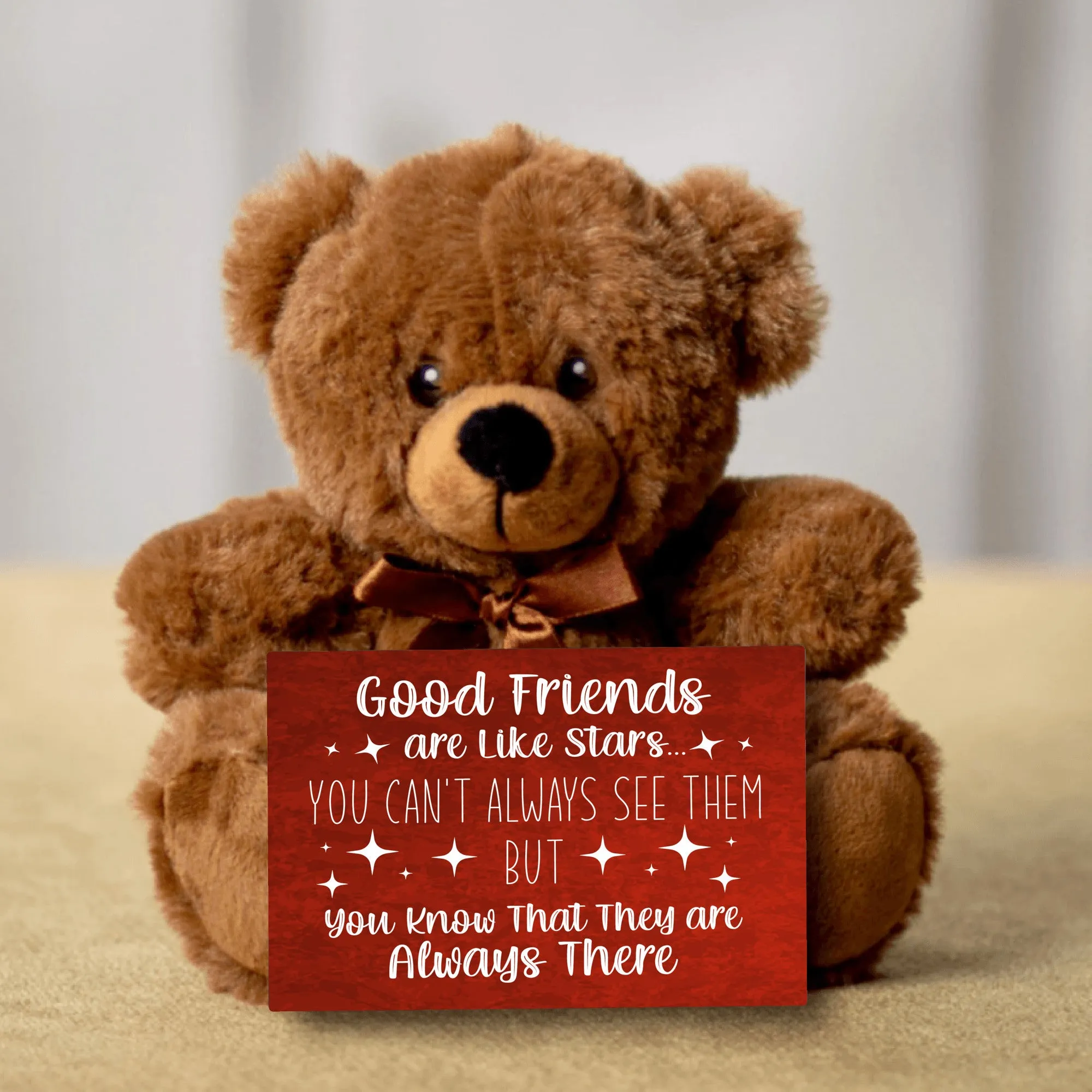 Good Friends Are Like Stars Teddy Bear with Message Card, PRICE INCLUDES FREE SHIPPING