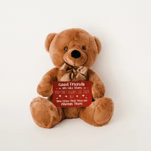 Good Friends Are Like Stars Teddy Bear with Message Card, PRICE INCLUDES FREE SHIPPING