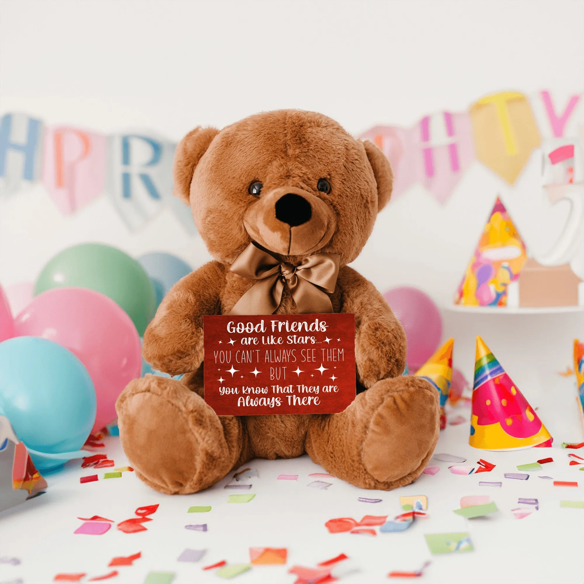 Good Friends Are Like Stars Teddy Bear with Message Card, PRICE INCLUDES FREE SHIPPING