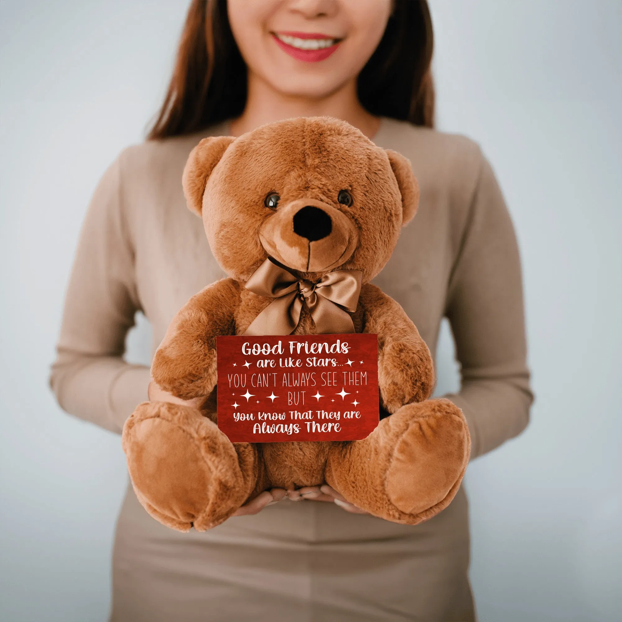 Good Friends Are Like Stars Teddy Bear with Message Card, PRICE INCLUDES FREE SHIPPING