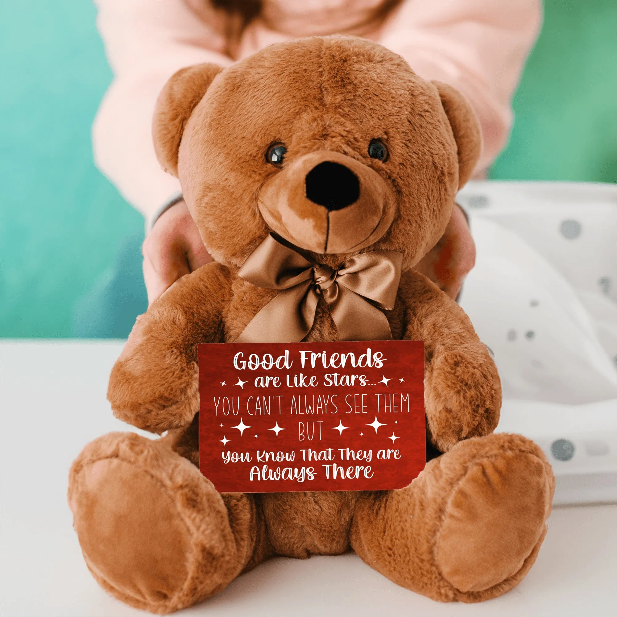 Good Friends Are Like Stars Teddy Bear with Message Card, PRICE INCLUDES FREE SHIPPING