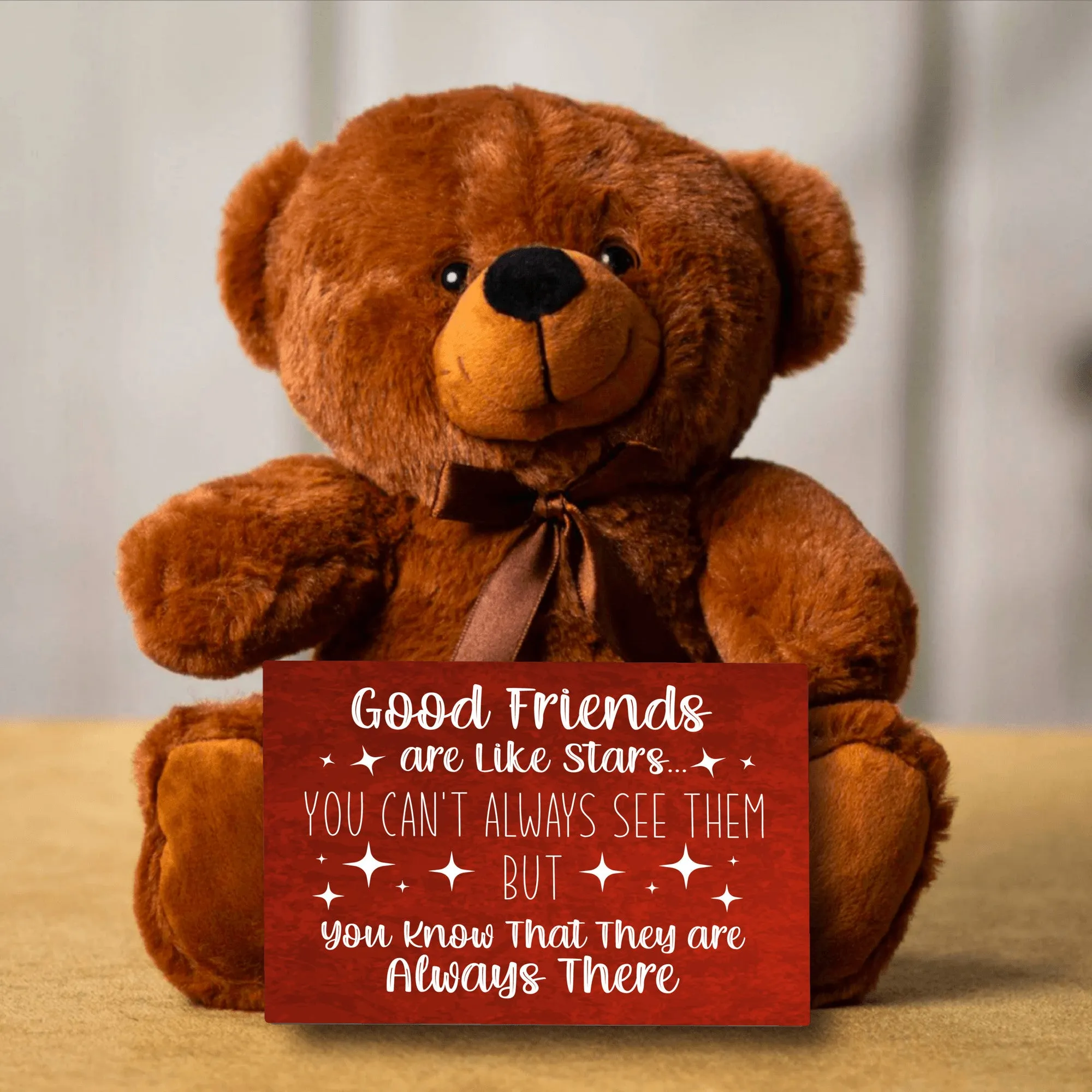 Good Friends Are Like Stars Teddy Bear with Message Card, PRICE INCLUDES FREE SHIPPING