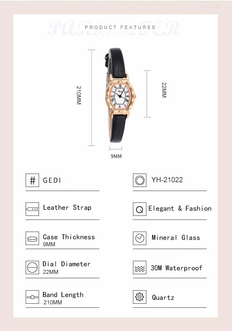 Gosasa Ladies Fashion Quartz Wrist Watches Elegant Watch for Women Waterproof Stainless Steel Strap Luxury Women Watch