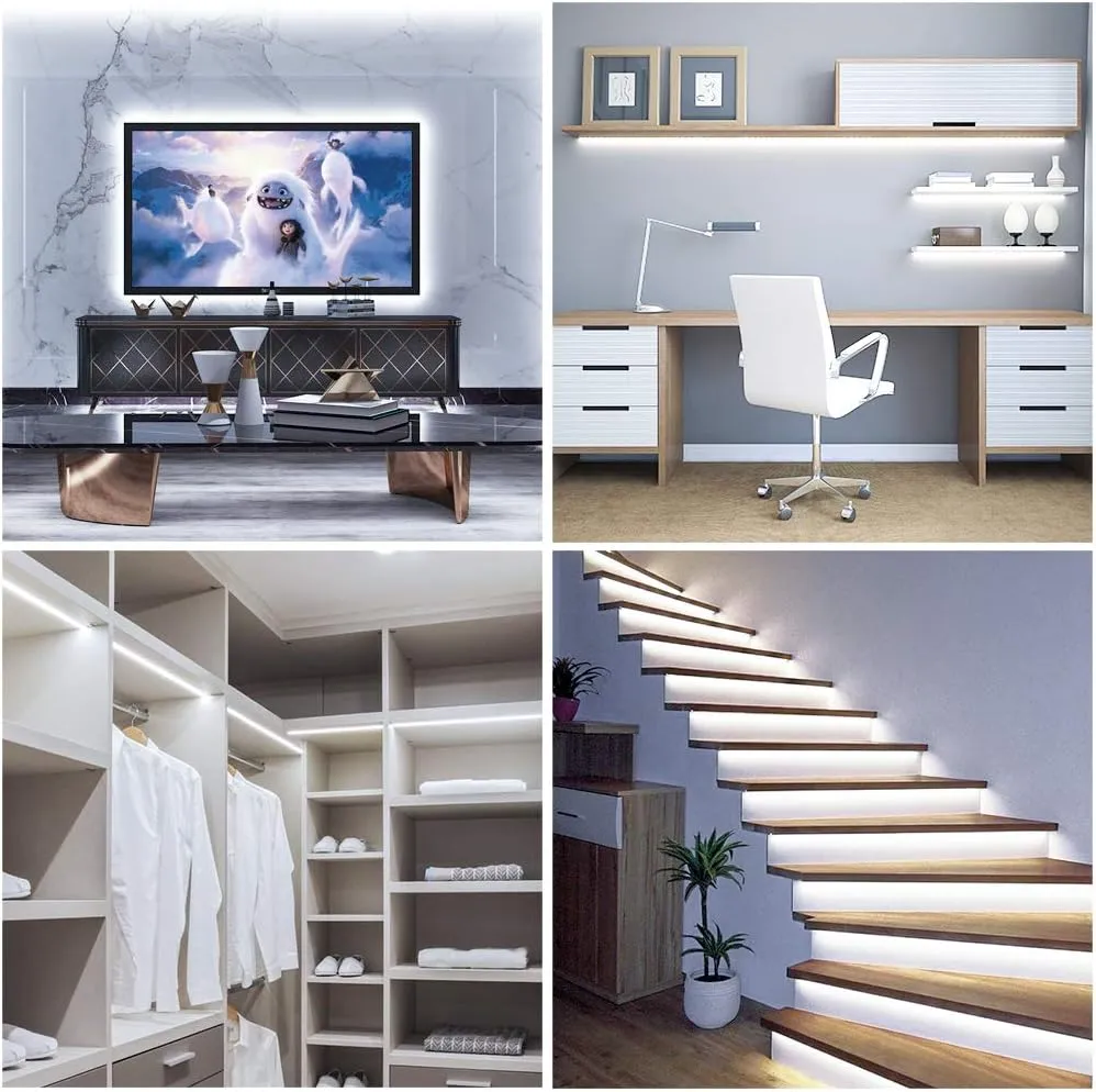 Govee White LED Strip Lights, Upgraded 16.4ft Dimmable LED Light Strip 6500K Bright Daylight White, Strong Adhesive, 300 LEDs Flexible Tape Lights for Mirror, Kitchen Cabinet, Bedroom, Christmas Decor