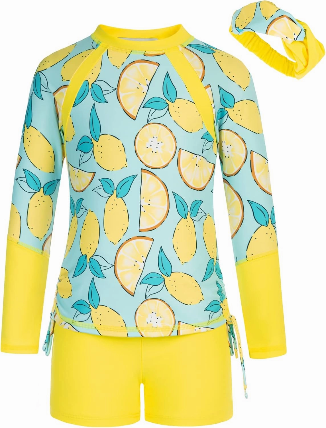 GRACE KARIN Girls Swimsuit Long Sleeve Rashguard Set 2-Piece Bathing Suit 6-12Y
