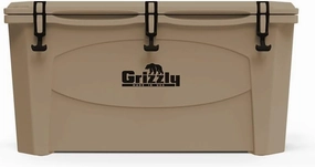 Grizzly 100 Cooler | 100 qt Ice Chest Durable Rotomolded Insulated | Made in USA | Warranty for Life | For Beach Boat Camping Fishing Hunting | G100