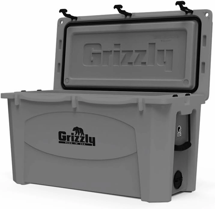 Grizzly 100 Cooler | 100 qt Ice Chest Durable Rotomolded Insulated | Made in USA | Warranty for Life | For Beach Boat Camping Fishing Hunting | G100
