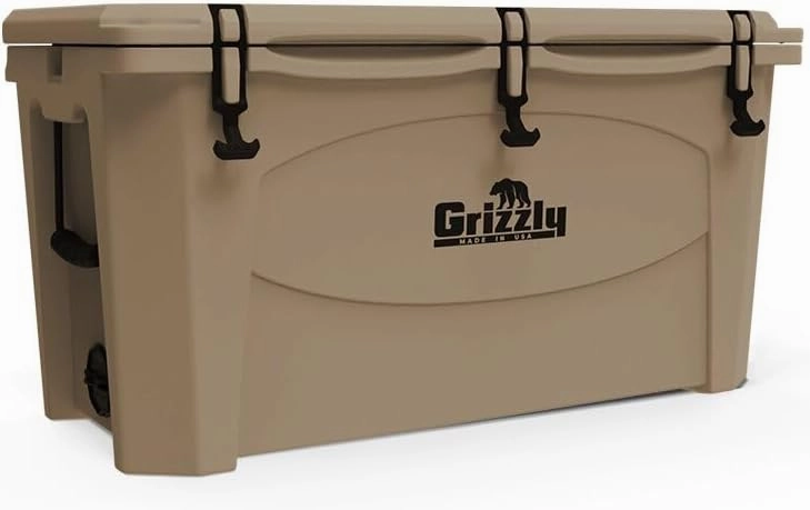 Grizzly 100 Cooler | 100 qt Ice Chest Durable Rotomolded Insulated | Made in USA | Warranty for Life | For Beach Boat Camping Fishing Hunting | G100