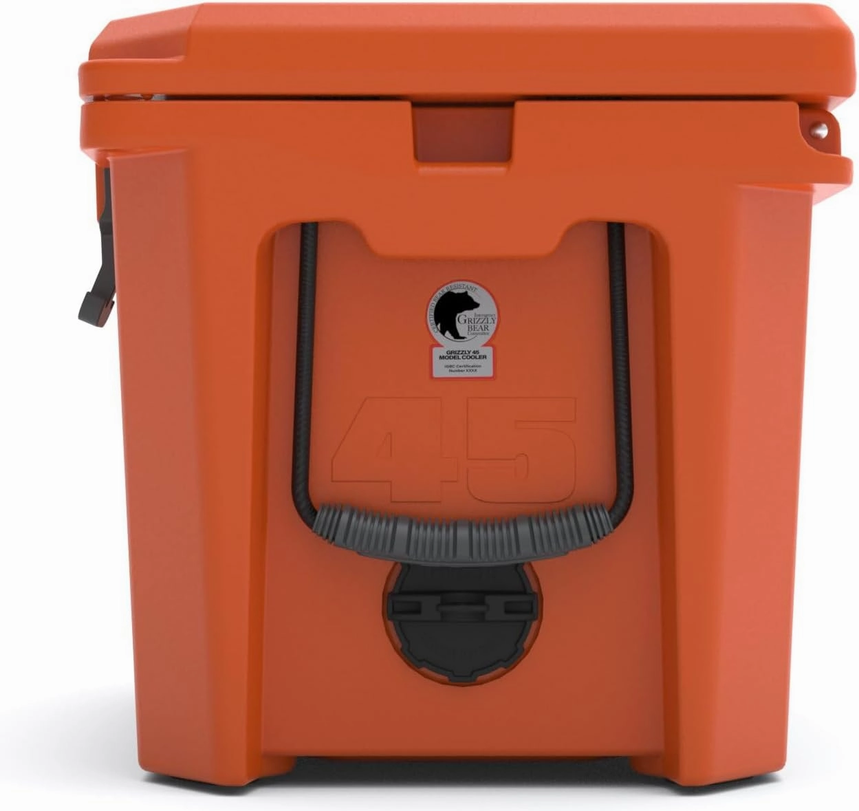 Grizzly 45 Cooler | 45 qt Ice Chest Durable Rotomolded Insulated | Made in The USA | Warranty for Life | for Beach Boat Camping Fishing Hunting | G45