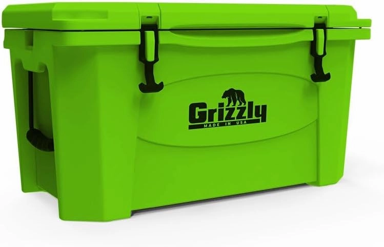 Grizzly 45 Cooler | 45 qt Ice Chest Durable Rotomolded Insulated | Made in The USA | Warranty for Life | for Beach Boat Camping Fishing Hunting | G45