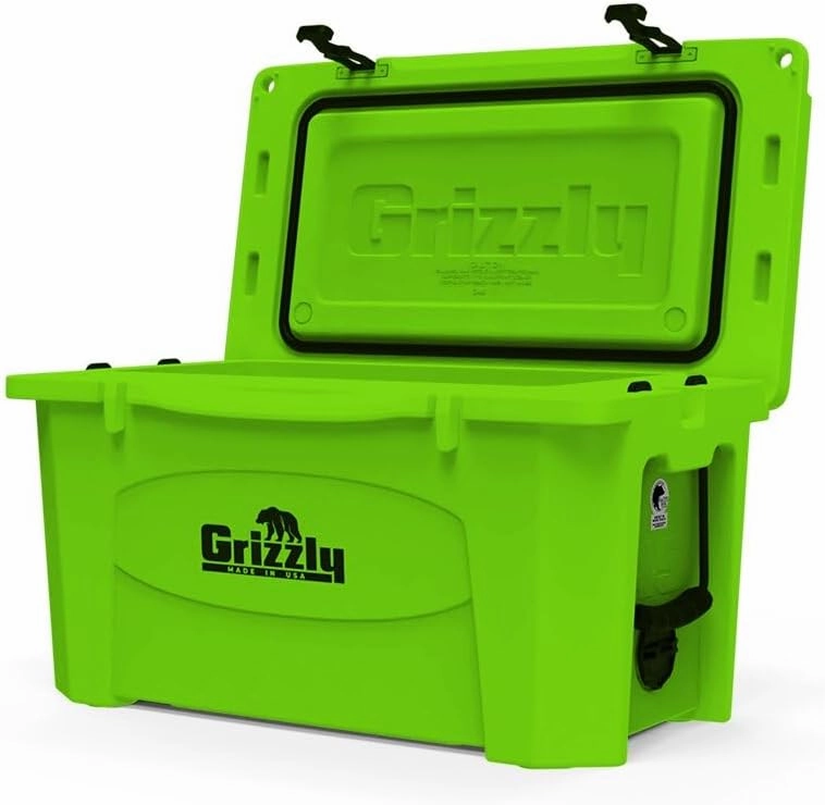 Grizzly 45 Cooler | 45 qt Ice Chest Durable Rotomolded Insulated | Made in The USA | Warranty for Life | for Beach Boat Camping Fishing Hunting | G45