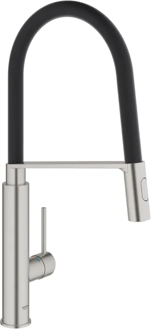 GROHE 31492DC0 Concetto Semi-Pro Kitchen Faucet with Pull-Out Sprayer Supersteel (Stainless Steel)