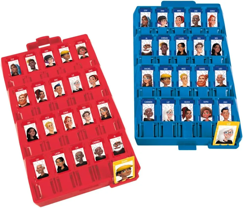 Guess Who? Grab and Go Game, Original Guessing Game for Kids, Portable Game for 2 Players, Travel Game for Kids