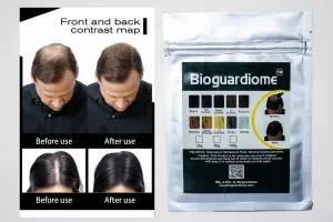 Hair Building Fiber Refill Bag Black, Powder Based Fibers Natural Hair Thickening Fibre For Thin Hair Men, Women Cover Bald Spot - 25gm Pack Of 4 Black