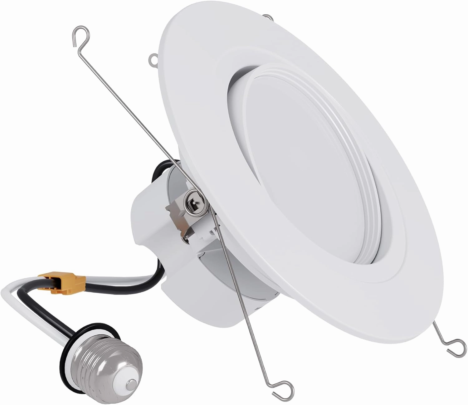 HALO RA 6-Inch Recessed LED Trim Downlight with Adjustable Gimbal, Selectable Lumens and Color Temperatures, Dim-to-Warm - RA56LS9FSD2W1EWH