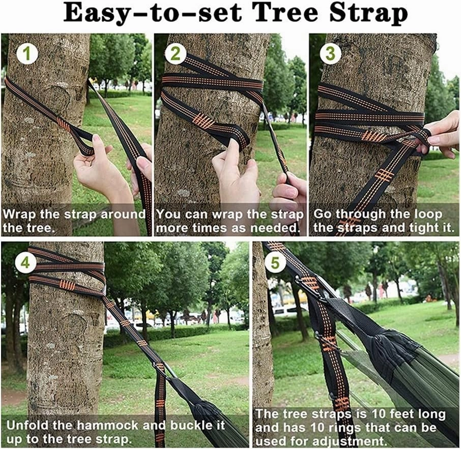 Hammock Camping Hammock with Mosquito Net and Awning Double Hammocks Anti-Rollover Outdoor Portable Hammock for Travel Hiking Camping Swing