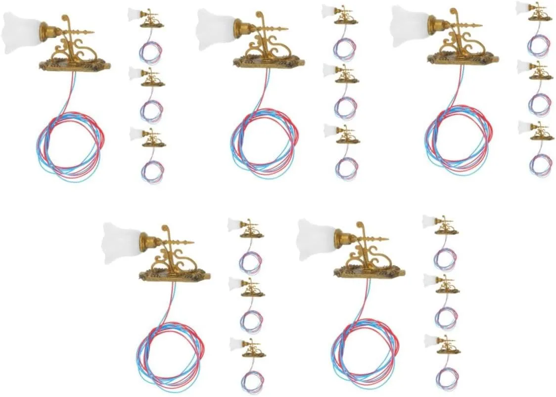 HANABASS 20pcs Miniature Wall Lights for Sand Table Decor Warm Light Compact Unique Design for Dollhouses and Model Landscapes to Install
