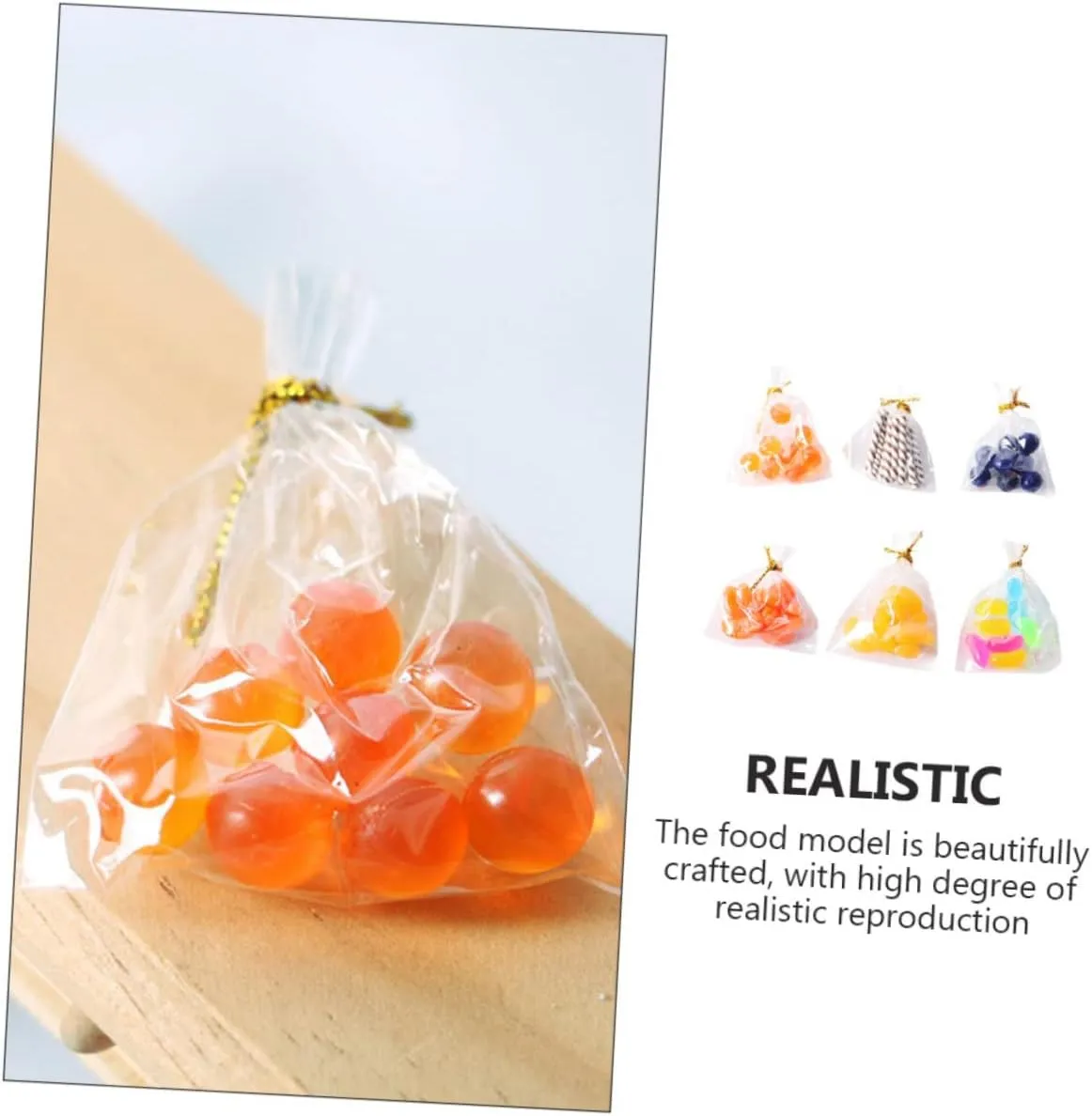 HANABASS 3pcs Miniature Dessert Models of Dolly House Accessories for Playhouse Decor Fun Fruit and Candy Designs Creative Miniature Food for Dollhouse Decoration