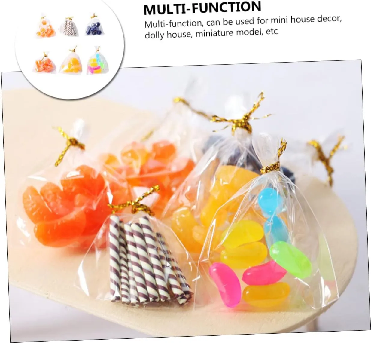 HANABASS 3pcs Miniature Dessert Models of Dolly House Accessories for Playhouse Decor Fun Fruit and Candy Designs Creative Miniature Food for Dollhouse Decoration