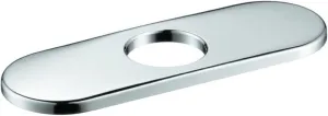 hansgrohe Base Plate for Contemporary Single-Hole Faucets, 6" Upgrade 6-inch Modern Base Plate for Bathtub Faucet in Chrome, 06490000, 1.375