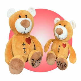 Heart Warrior Teddy Bears - 9-10" Head to Toe - Choose Between A Bear, Fox, Lion, Wolf Plushies - Baby Heart Surgery Gift - Custom Scar Buddies - CHD Awareness Gift for Heart Mom - Baby Heart Warrior