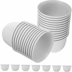 Homoyoyo 48pcs Chinese Tea Cups Vintage Tea Bowl Set Bulk Mini Teacups Thickened Material Reusable Grace Teaware Party Supplies