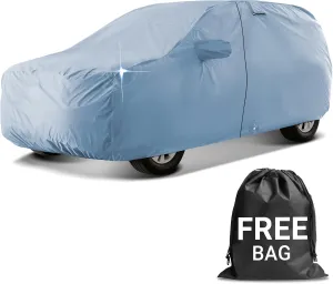 iCarCover 100-Layer SUV Car Cover Waterproof All Weather, Premium Quality Car Covers, UV Protection, Excursion, Navigator L, Escalade ESV, Suburban, Yukon XL, Black Badge, Size S58 (See Size Chart)