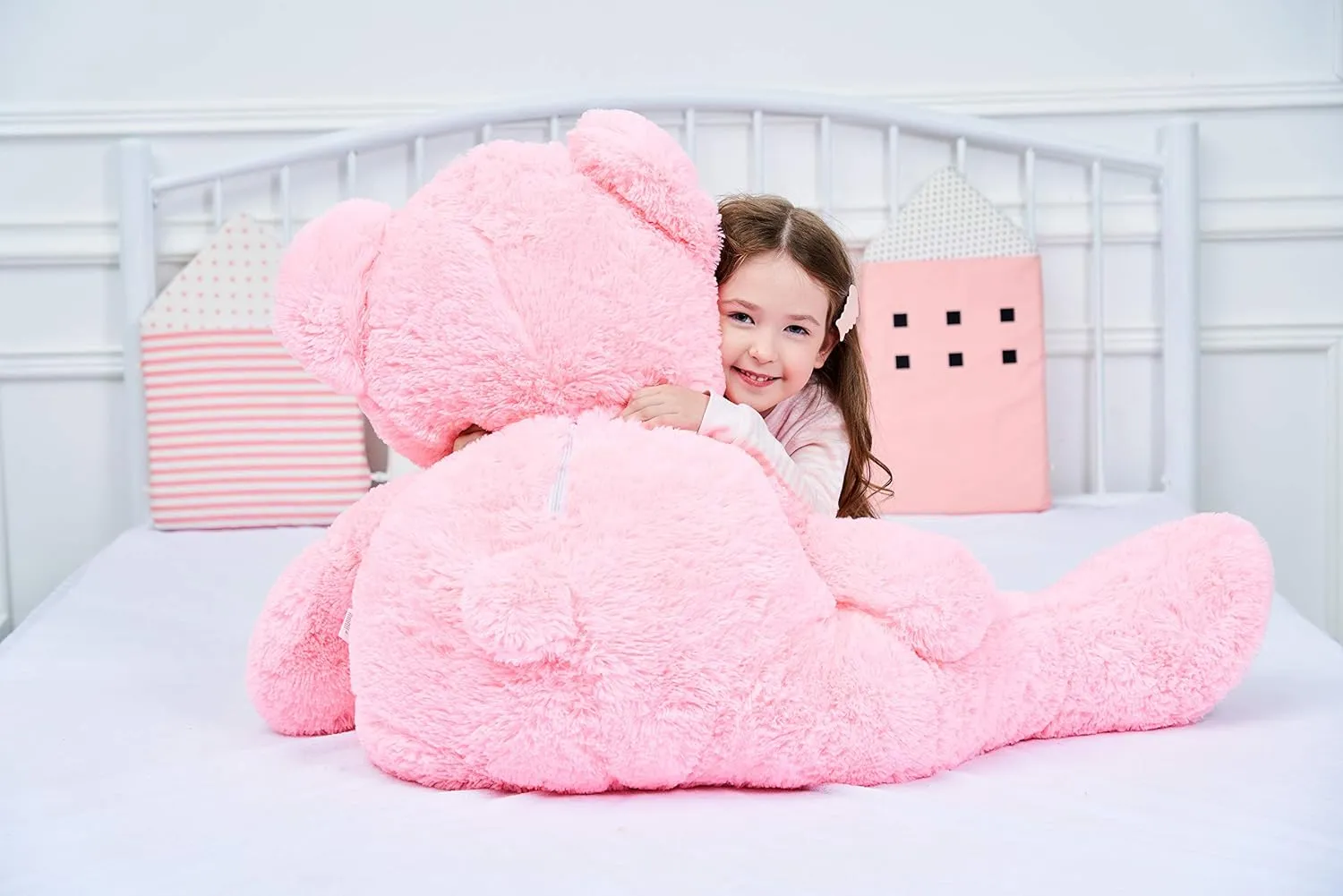 IKASA Giant Teddy Bear Plush Toy Stuffed Animals (Pink, 39 inches)