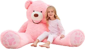 IKASA Giant Teddy Bear Plush Toy Stuffed Animals (Pink, 63 inches)