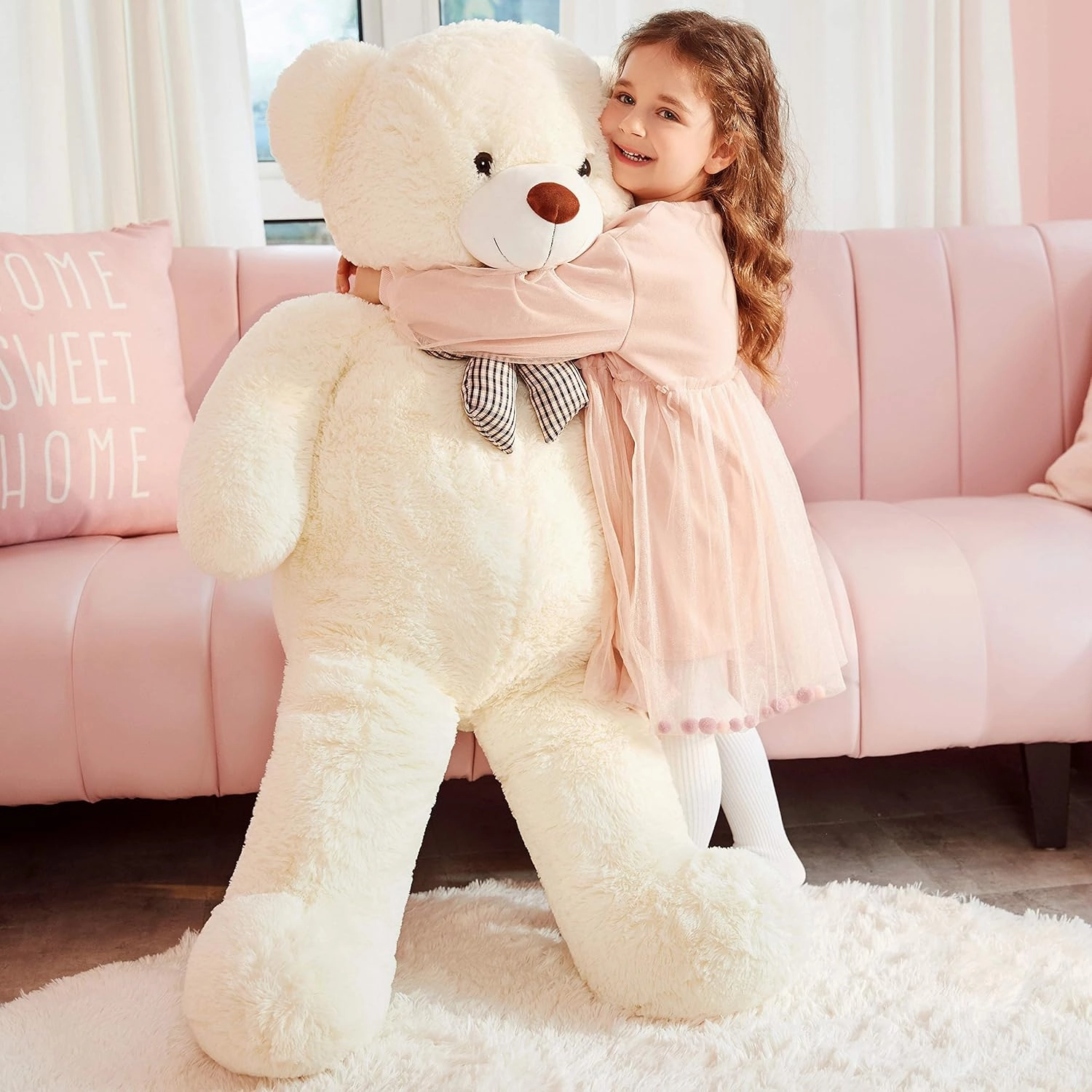 IKASA Giant Teddy Bear Plush Toy Stuffed Animals (White, 47 inches)