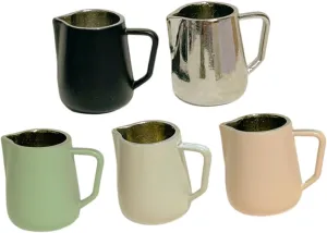 IMIKEYA 3sets 5pcs Mini Coffee Cups Cute Miniature Milk Frothing Jugs for Dollhouse Decor Tiny Coffee Mugs Almond Natural Present 5pcs*3
