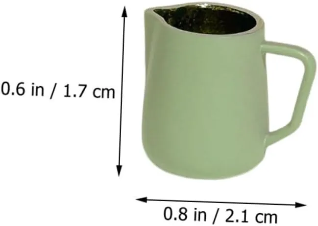 IMIKEYA 3sets 5pcs Mini Coffee Cups Cute Miniature Milk Frothing Jugs for Dollhouse Decor Tiny Coffee Mugs Almond Natural Present 5pcs*3