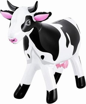 Inflatable Cow, 37" Farm Birthday Decorations, Family Kids Inflatable Cow Toy for Animals Theme Party,Farm Decoration, Pool, Birthday, Halloween and Christmas